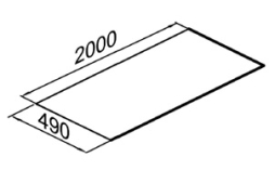 Плоский лист Gerard Bark, 2000*450 мм