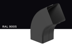 Колено Galeco 72 градуса для системы STAL 2 D 125/80*80 мм, RAL 9005