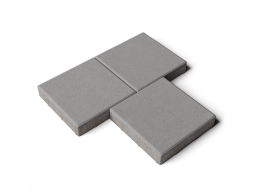 Плитка тротуарная Квадрат Б.1.К.6 стандарт гладкий серый, 300*300*60 мм