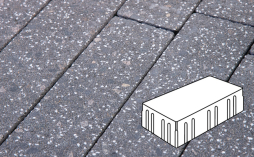 Плитка тротуарная Готика, Granite FINERRO, Скада без фаски В3.П.10, Ильменит, 225*150*100 мм