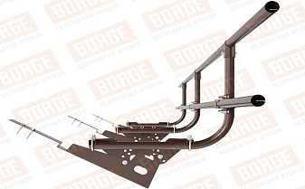 Кровельное ограждение Borge для кровли из композитной черепицы оцинкованное RAL 8017, 300*60 см