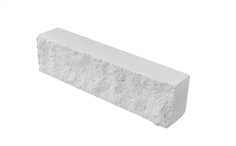 Кирпич гиперпрессованный Акварид К3, Дикий камень, Белый, полнотелый, 250*40*65 мм