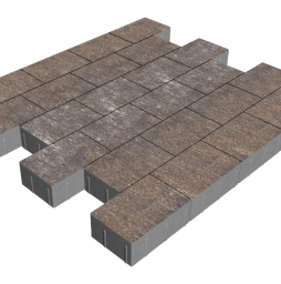 Плитка тротуарная SteinRus Бельпассо Медио Б.10(Б).П.8, гладкая, Сепия, 225*150*80 мм