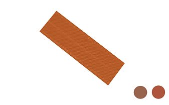 Желобок ендовы двусторонний Braas, красный/коричневый, 1500*500 мм