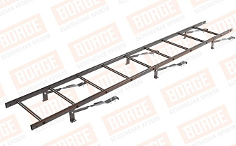 Лестница кровельная Borge для натуральной черепицы оцинкованная RAL 8019, 2,7 м