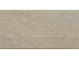 Клинкерная ступень с насечками Paradyz Eremite, Crema, 600*300*8,5 мм