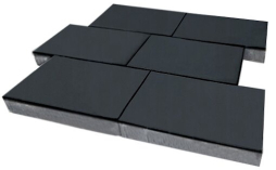 Плитка тротуарная SteinRus Парк Плейс Б.3.П.8 гладкая, графит, 600*300*60 мм