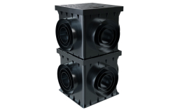 Дождеприемник с крышкой KROP UNI PVC/STAL, 250*250 мм