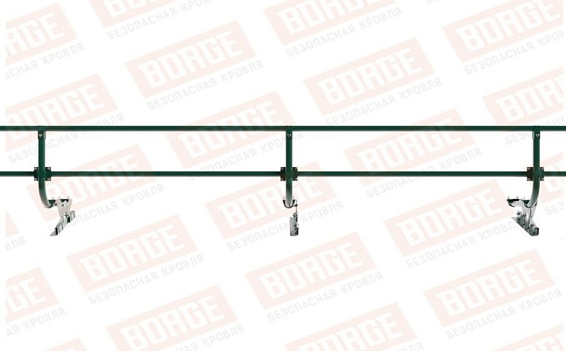 Кровельное ограждение Borge для фальцевой кровли оцинкованное RAL 6005, 300*60 см