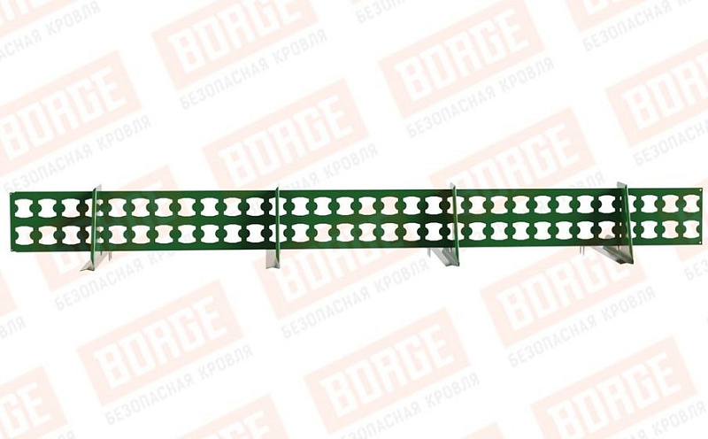Снегозадержатель решетчатый Borge для черепичной кровли оцинкованный RAL 6002, 2,5 м