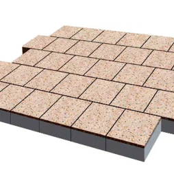 Плитка тротуарная SteinRus Валенсия Б.3.К.8, Backwash, Грейзен, 300*300*80 мм