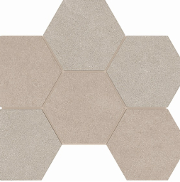 Мозаика Гексагон/Hexagon Estima Терра/Terra LN01/TE01, неполированный 285*250 мм