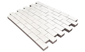 Плитка тротуарная SteinRus Прямоугольник В.6.П.8 гладкая, белый, 200*100*80 мм