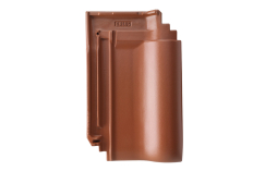 Керамическая черепица рядовая ERLUS Е 58 S медно-коричневый, матовый ангоб