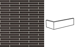 Клинкерная плитка угловая King Klinker Dream House 18 Volcanic black, 490*52*14 мм