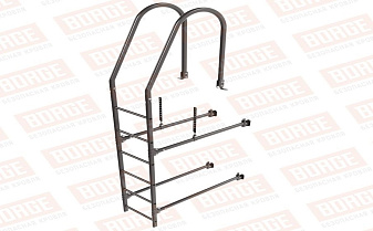 Лестница фасадная Borge (верхняя секция) оцинкованная RAL 8019, 1,8 м