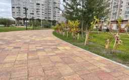 Плитка тротуарная Старый город А.1.Фсм.4 листопад гранит осень, комплект 3 шт, толщина 40 мм