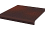 Клинкерная ступень с капиносом Paradyz Cloud Brown, структурная, 330*300*11 мм