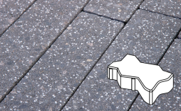 Плитка тротуарная Готика, City Granite FINERRO, Зигзаг/Волна Б.2.Ф.6, Ильменит, 225*112,5*60 мм
