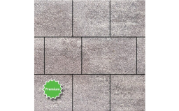 Плитка тротуарная SteinRus Инсбрук Ланс Б.5.Псм.6, Native, ColorMix Умбра, толщина 60 мм