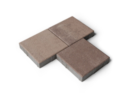 Плитка тротуарная Квадрат А.2.К.4 листопад гладкий хаски, 200*200*40 мм 