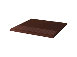 Клинкерная ступень с насечками Paradyz Cloud, Brown гладкая, 300*300*8,5 мм