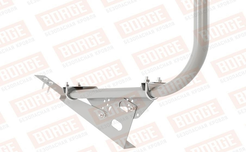 Кровельное ограждение Borge для кровли из композитной черепицы оцинкованное RAL 9006, 300*120 см