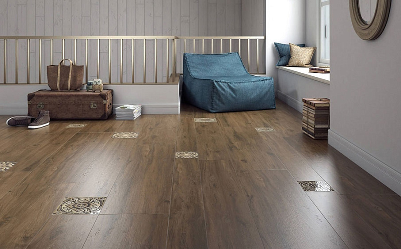 Керамогранит KERAMA MARAZZI Сальветти коричневый обрезной, 1195*200*9 мм