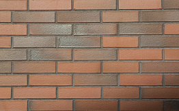 Кирпич облицовочный пустотелый Terca Red flame dark гладкий, 250*85*65 мм