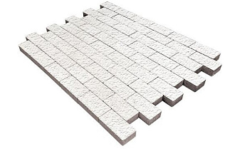 Плитка тротуарная SteinRus Прямоугольник Б.6.П.6, Old-age, белый, 200*100*60 мм