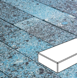 Плитка тротуарная Готика Granite FINO, Картано В.3.П.8, Азул Бахия 300*150*80 мм