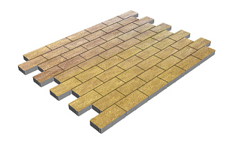 Плитка тротуарная SteinRus Прямоугольник А.6.П.4, гладкая, Брайс, 200*100*40 мм