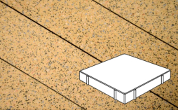 Плитка тротуарная Готика, City Granite FINO, Квадрат Б.5.К.8, Жельтау, 500*500*80 мм