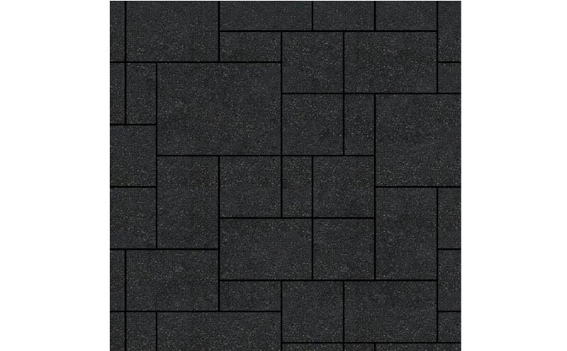 Плитка тротуарная SteinRus Инсбрук Альпен Б.7.Псм.6, Backwash, Базальт, толщина 60 мм