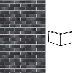 Клинкерная плитка угловая King Klinker Dream House 33 Black Diamond NF, 240*71*115*10 мм