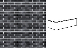 Клинкерная плитка угловая King Klinker Dream House 33 Black Diamond NF, 240*71*115*10 мм