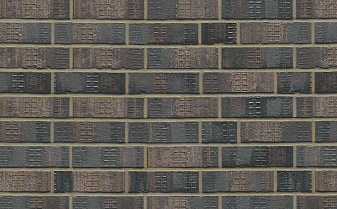 Кирпич клинкерный Westerwaelder Klinker Nr 15F Schwarz-bunt Edelglanz bes. Fuss., 240*115*71 мм