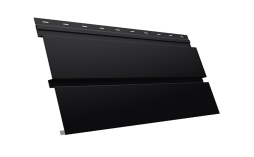 Софит металлический Grand Line Квадро брус без перфорации, сталь 0,5 мм Satin, RAL 9005 черный