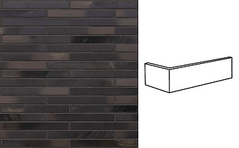Клинкерная плитка угловая King Klinker KING SIZE LF07 Old cathedral, 240*52*115*14 мм