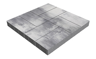 Плитка тротуарная SteinRus Грас Б.4.П.8, гладкая, Монохром, 400*200*80 мм