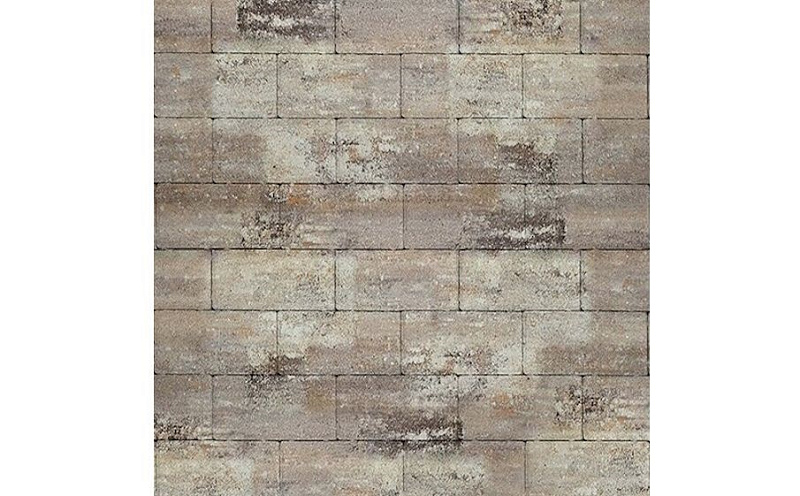 Плитка тротуарная SteinRus Прямоугольник В.6.П.8 Native, ColorMix Берилл, 200*100*80 мм