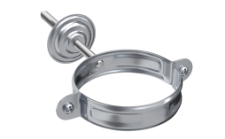 Декоративный хомут трубы Aquasystem под метиз с комплектом крепления оцинкованная сталь для системы D 125/90