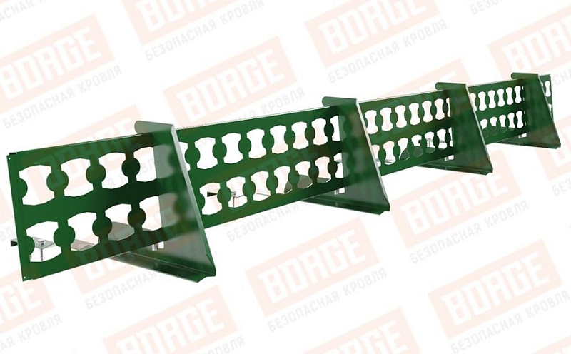 Снегозадержатель решетчатый Borge для черепичной кровли оцинкованный RAL 6002, 2,5 м