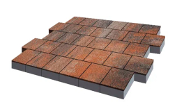 Плитка тротуарная SteinRus Валенсия Б.3.К.8, Native, ColorMix Рей, 300*300*80 мм