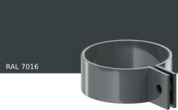 Хомут трубы металлический KROP PVC для системы D 130/90 мм, RAL 7016