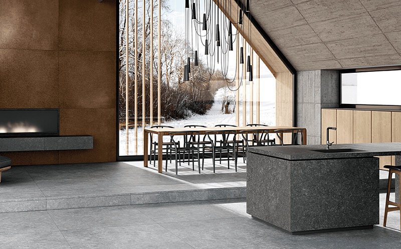Ступень с прямым носиком EXAGRES Ardenas Gris, 1200*330*30*12 мм