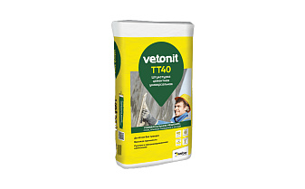 Цементная штукатурка vetonit TT40, серый 25 кг