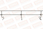 Кровельное ограждение Borge для фальцевой кровли оцинкованное RAL 9006, 300*60 см