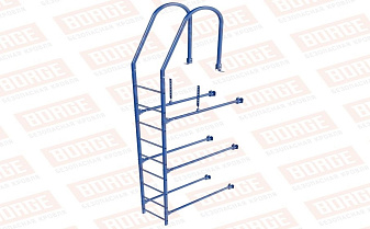 Лестница фасадная Borge (верхняя секция) оцинкованная RAL 5005, 2,7 м