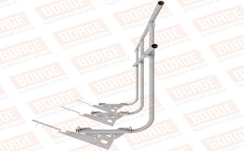 Кровельное ограждение Borge для черепичной кровли оцинкованное RAL 7004, 300*120 см